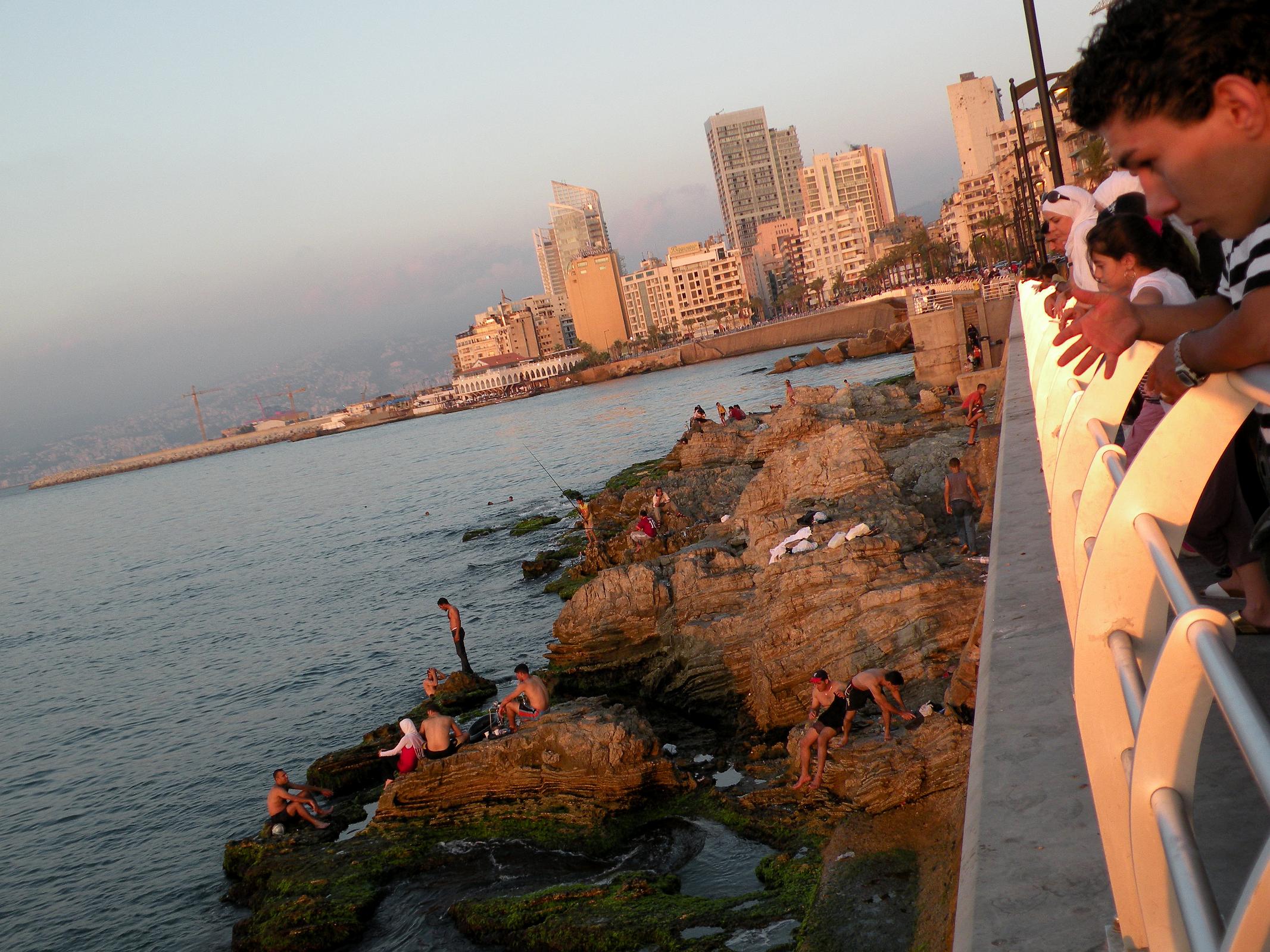 Beirut Corniche 18 Swimming Next To The Corniche 